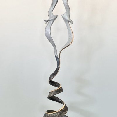 'Awakening' Limited Edition Bronze Sculpture by Terrie Bennett, Bennett Sculpture, with Patina, birds taking flight.