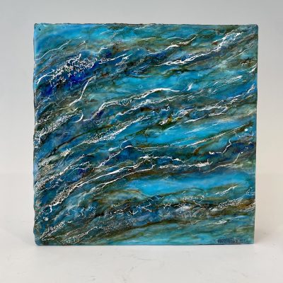 Sea Foam, Encaustic Painting by Terrie Bennett