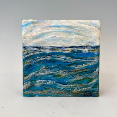 Beyond the Horizon, Encaustic Painting by Terrie Bennett