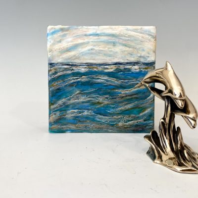 SOLD: Duet and Beyond the Horizon, Painting & Sculpture Combo